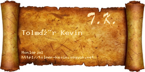 Tolmár Kevin névjegykártya